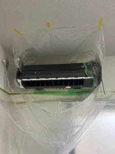 エアコンに養生している